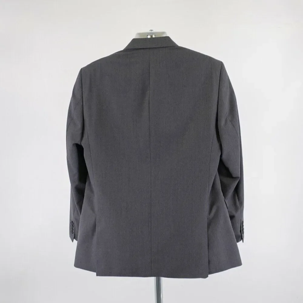 Stafford Wool Blend Classic Fit Gray Travel Suit Jacket 44L Or Slim 46L 2 Button